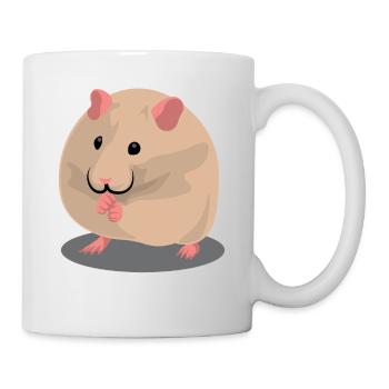 Cute brown hamster - Mug - white - Right