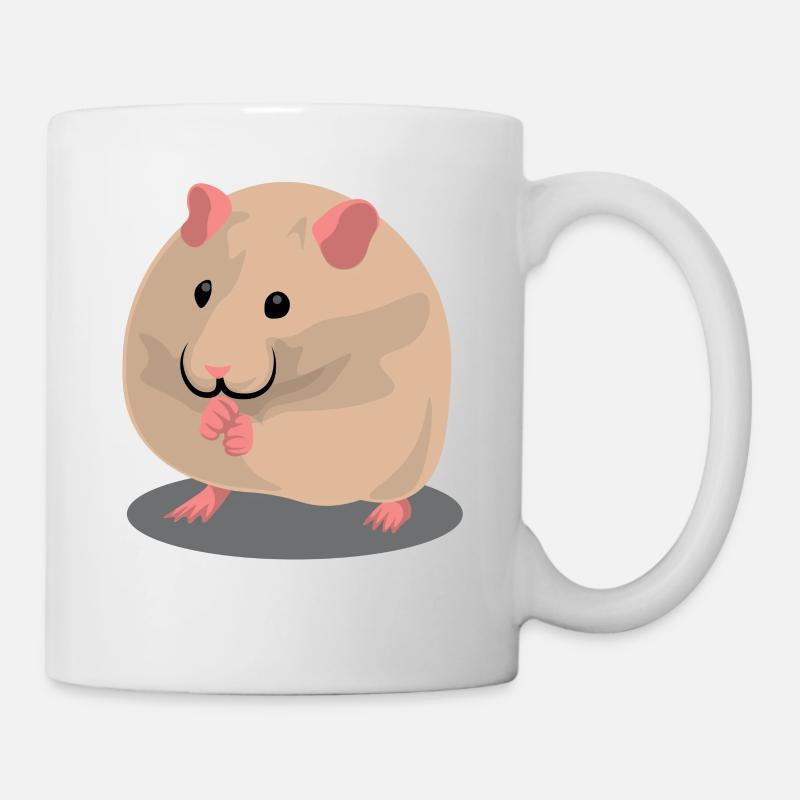 Netter Brown-Hamster - Tasse - Weiß