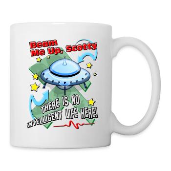 scotty beam me up - alien ufo spaceship sci-fi - Mug - white - Right