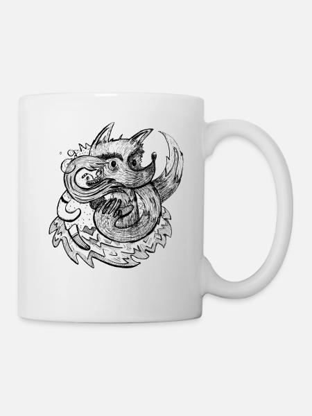Firefox et le loup - Mug blanc - blanc