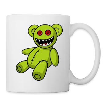 Zombie Teddy - Monster Halloween Bär Liebhaber Fan - Tasse - Weiß - Rechts