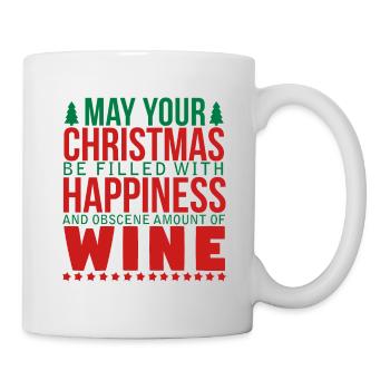 Happy Christmas Happy Holiday Gift Idea - Mug - white - Right