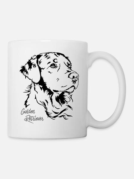 GOLDEN RETRIEVER Portrait Wilsigns - Mug - white