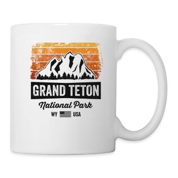 Vintage Grand Teton National Park TShirt Wyoming - Mug blanc - blanc - Droite