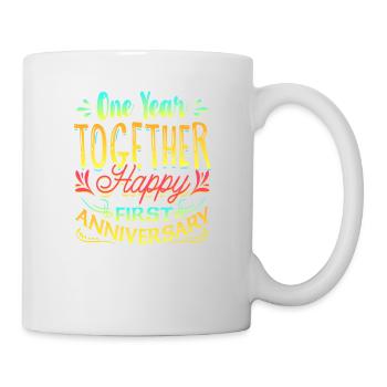 Happy 1st Anniversary One Year Together! - Mug - white - Right