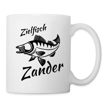 Last throw target fish Zander fishing - Mug - white - Right