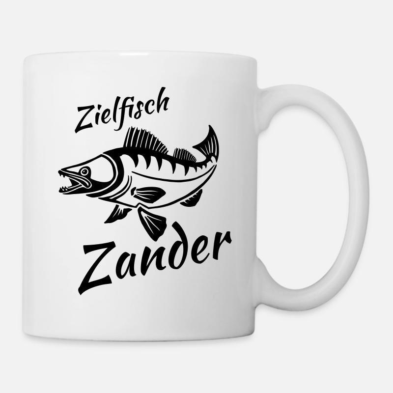 LetzterWurf Zielfisch Zander Angeln - Tasse - Weiß