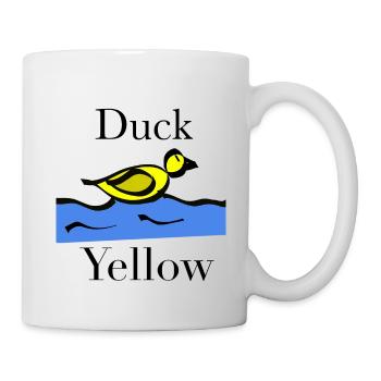 Gelbe Ente Kinder Geschenk Weihnachten - Tasse - Weiß - Rechts