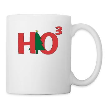 Spaß HO3 Mathe-Sonderlings-Weihnachtsbaum Ho Ho Ho - Tasse - Weiß - Rechts
