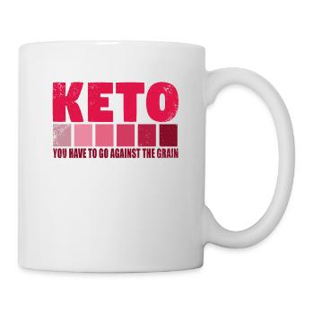 Régime céto vous devez aller contre le grain LCHF - Mug blanc - blanc - Droite