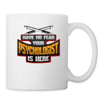La psychologie n'a pas peur que votre psychologue soit là - Mug blanc - blanc - Droite