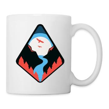 Trail in the sunset | Nature hiking - Mug - white - Right
