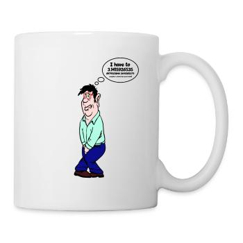 I have to pee I Circular Pi - Mug - white - Right