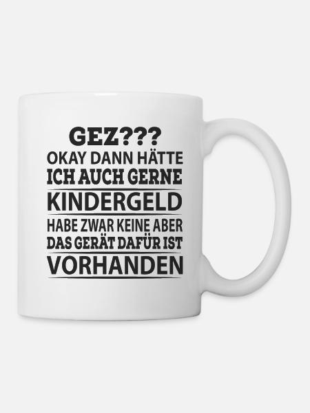 lustige sprüche kinder vater gez geschenk shirt - Tasse - Weiß