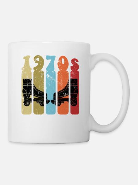 70s Roller Skates Disco Derby Retro - Mug - white