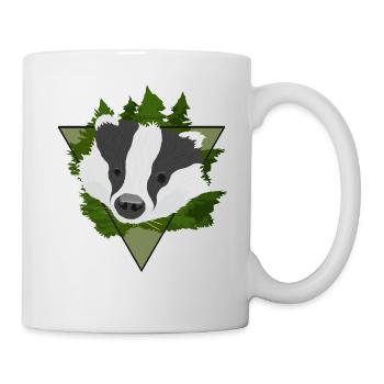 The badger cheeky badger - Mug - white - Right
