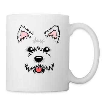 Cute Adorable Westie Dog Face for Westie Owners - Mug - white - Right