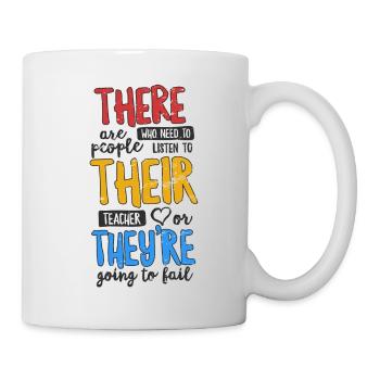 Là, ils sont T-shirt Cadeau drôle de professeur - Mug blanc - blanc - Droite
