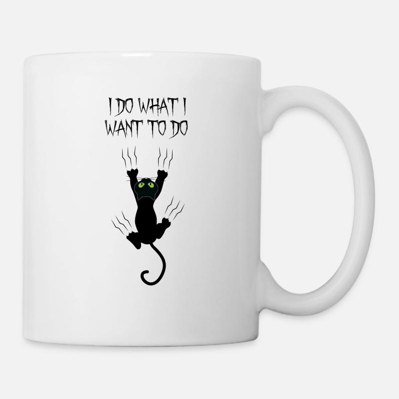 Amant de chat impermédique et sarcastique Cadeau je fais ce que je fais - Mug blanc - blanc