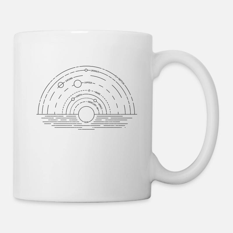 Système solaire Nerd Geek Shirt Astrophysique - Mug blanc - blanc