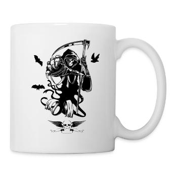 mort mort chemise de halloween cimetière - Mug blanc - blanc - Droite