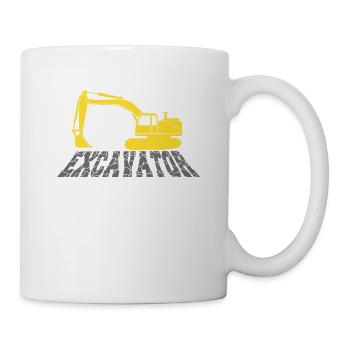 Bagger - Tasse - Weiß - Rechts