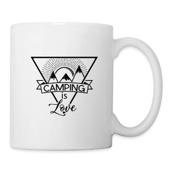 Le camping, c'est l'amour - Mug blanc - blanc - Droite