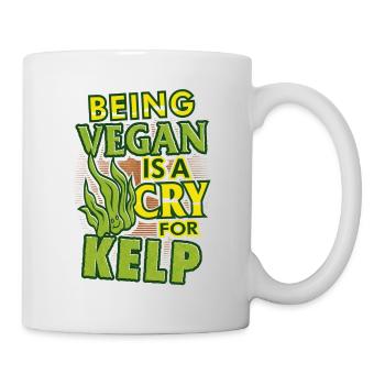 Veganisme Humour Être végétalien est un cri pour le varech - Mug blanc - blanc - Droite