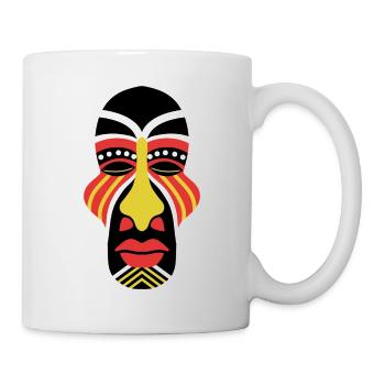 Einmalige Afrikanische Stammmaske!!! - Tasse - Weiß - Rechts
