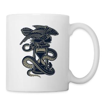 Sanduhr, Adler, Schlange - Tasse - Weiß - Rechts