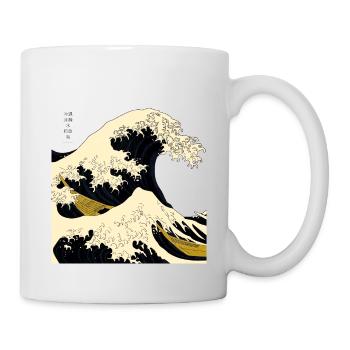 Wave angler surfer boat - Mug - white - Right