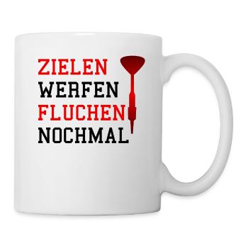 Dart Darts Dartspieler Geschenk - Tasse - Weiß - Rechts