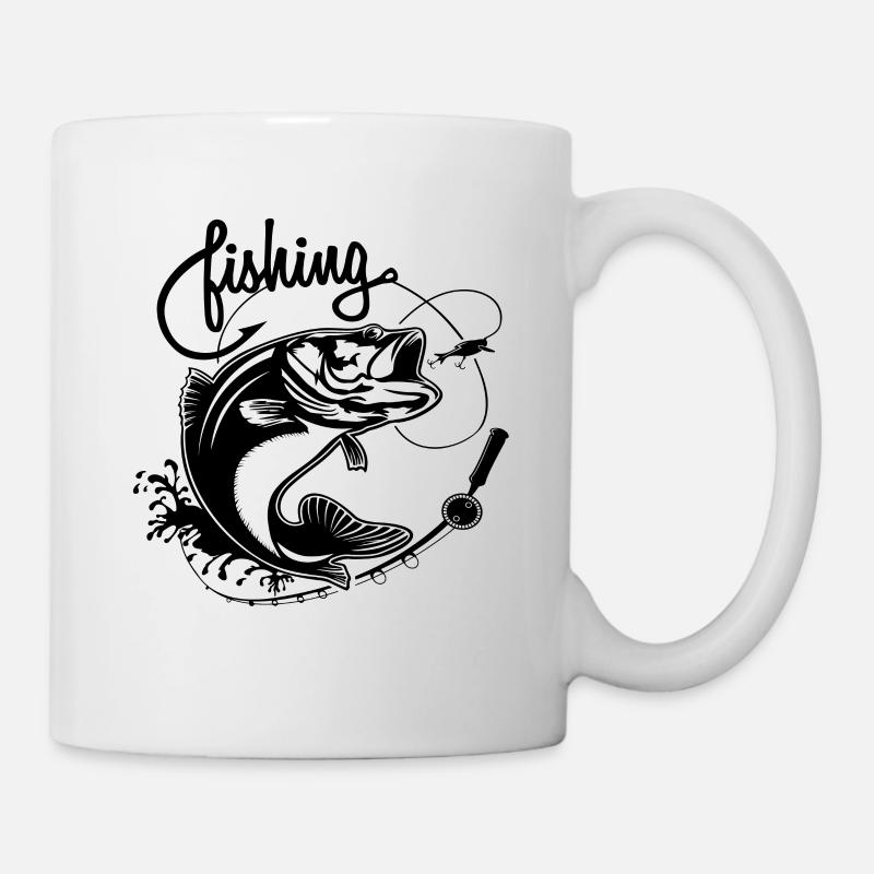 Poisson pêcheur - Mug blanc - blanc