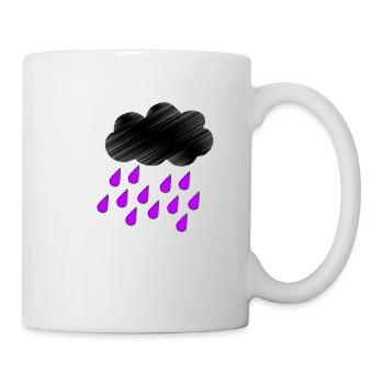 Cloud Rain Purple Weather - Mug - white - Right