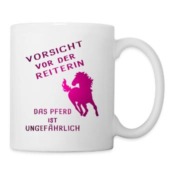 Les chevaux montent une phrase amusante - Mug blanc - blanc - Droite