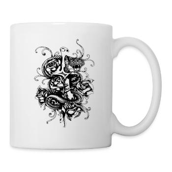Schlange - Tasse - Weiß - Rechts