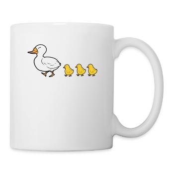 Oie canard poussin oiseau oiseau oiseau jaune cadeau - Mug blanc - blanc - Droite