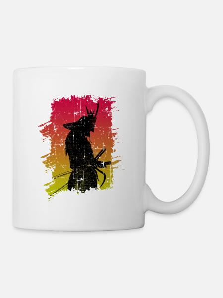 Samurai Retro - Tasse - Weiß