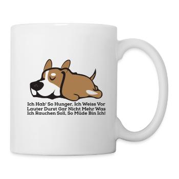 Lustige Sprüche Hunde Geschenk Shirt - Tasse - Weiß - Rechts