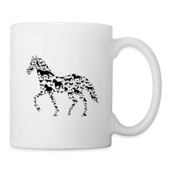Équitation chevaux - Mug blanc - blanc - Droite