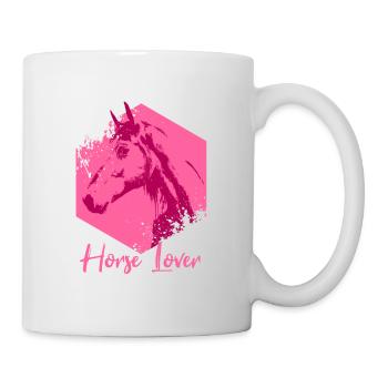 Pferd Pony Reiten Pferdesport Geschenk - Tasse - Weiß - Rechts