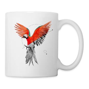 Papagei - Tasse - Weiß - Rechts