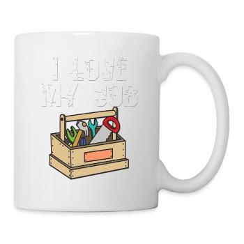Awesome & Trendy Tshirt Designs Carpenter Love my - Mug - white - Right