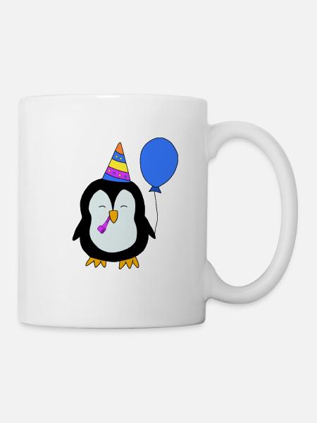 Anniversaire birthday pingouin - Mug blanc - blanc