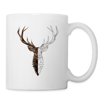 Hirsch - Tasse - Weiß - Rechts