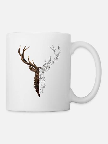 Hirsch - Tasse - Weiß