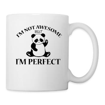 panda lustiger spruch geschenk shirt - Tasse - Weiß - Rechts