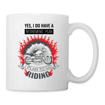 Motorrad Motorradfahrer Rentner Rente Spruch - Tasse - Weiß - Rechts