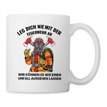 Firefighter Fire Brigade Slogan - Mug - white - Right