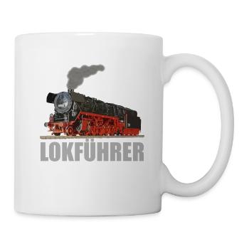 Lokführer Dampflok Echt Eisenbahn Geschenkidee - Tasse - Weiß - Rechts